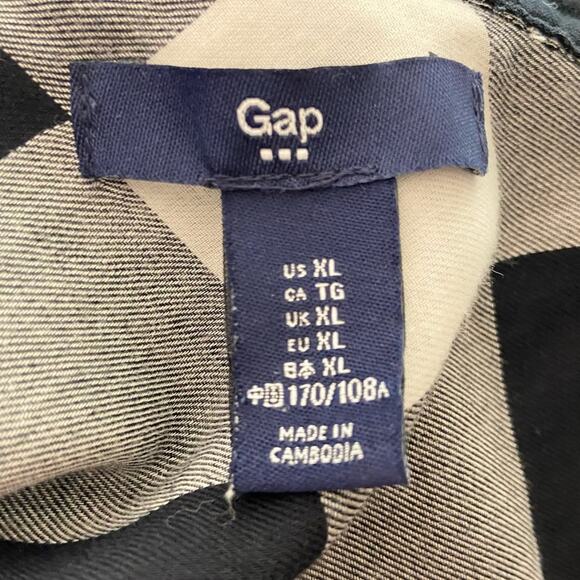 Gap Factory Hunter Plaid Button Down Long Sleeve Shirt In Black White Women’s XL - Picture 5 of 7